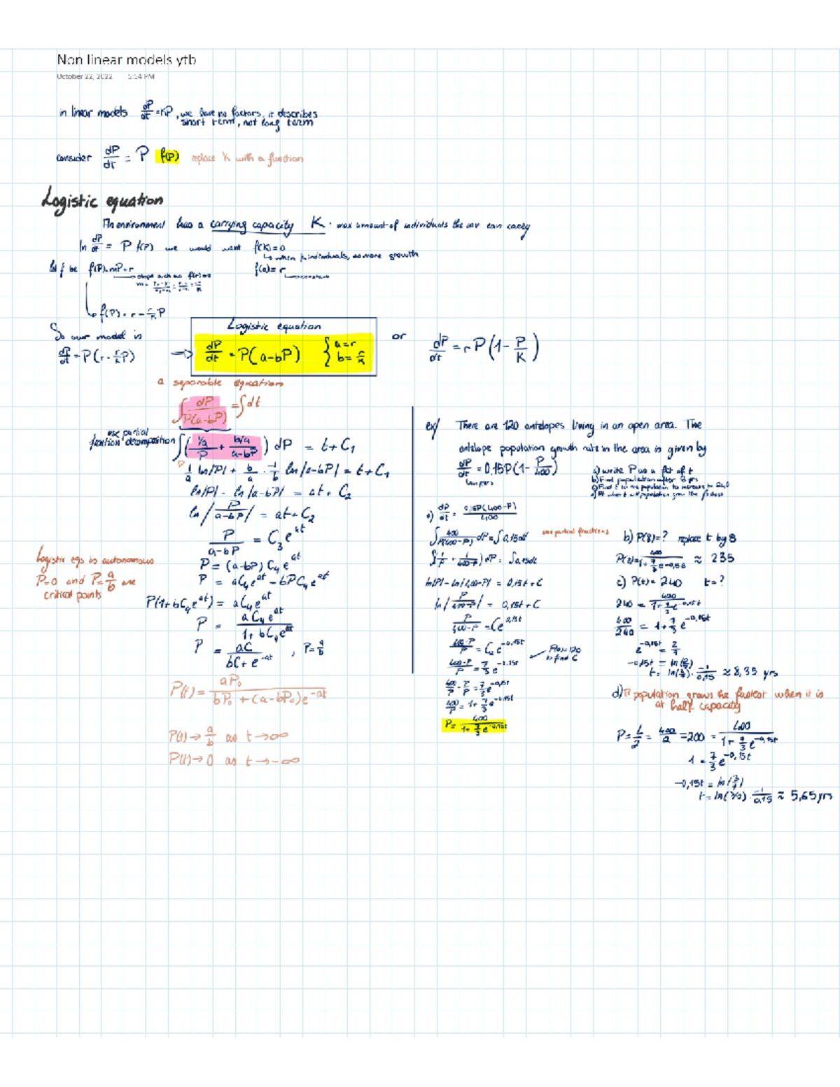 Logistics eqs - ENGR 213 - in class notes and summaries - ENGR 213 ...