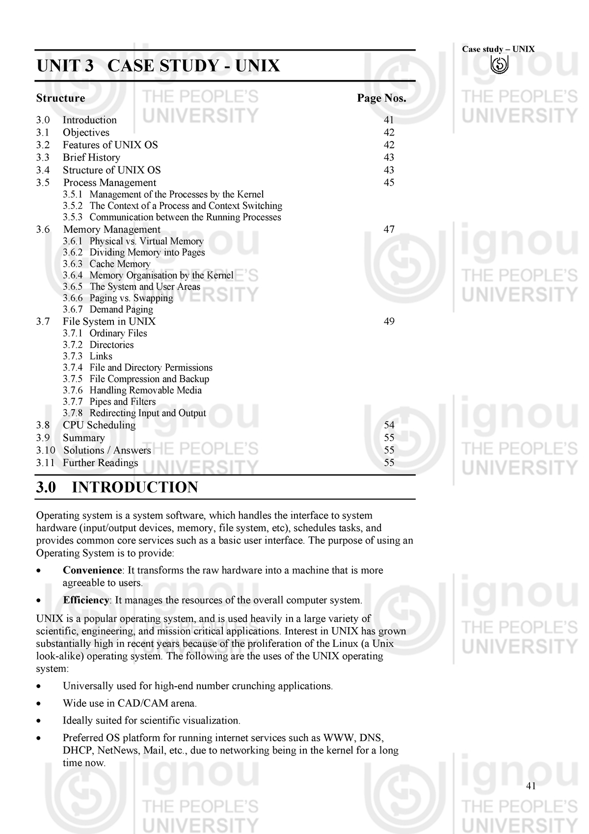 Case Study -Unix - Case Study ñ UNIX UNIT 3 CASE STUDY - UNIX Structure ...