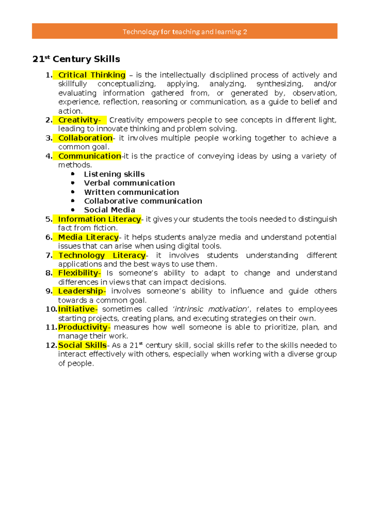 21st Century Skills - Inform - 21 st Century Skills Critical Thinking ...