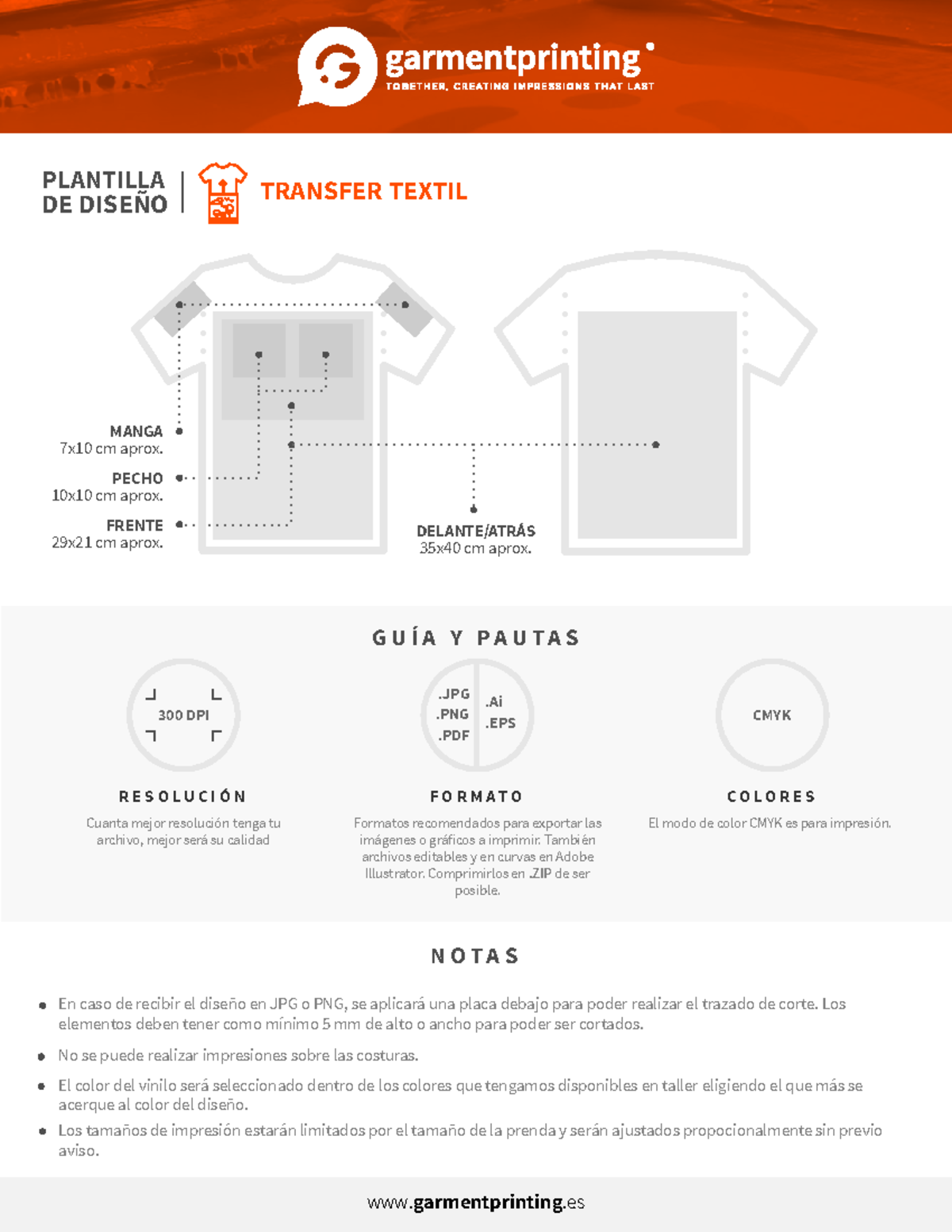 Guia transfer-textil - Transfer textil - N O T A S En caso de recibir ...