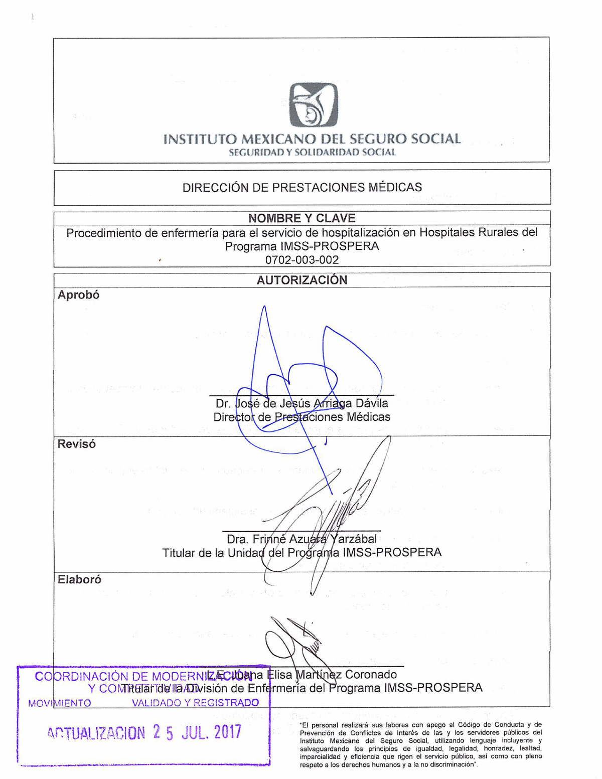 IMSS - Procedimiento de Enfermería para el servicio de Hospitalización -  ÍNDICE Página 1 Base - Studocu