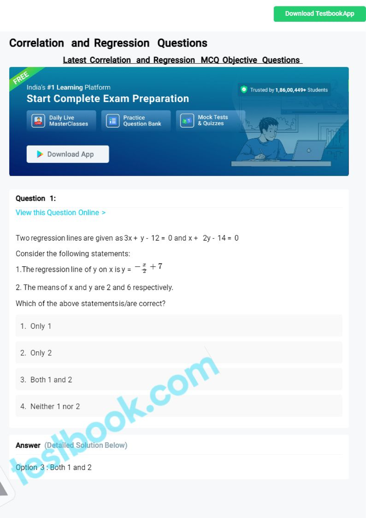 Mcq On Correlation And Regression 5eea6a1439140 F30f369f118 ...