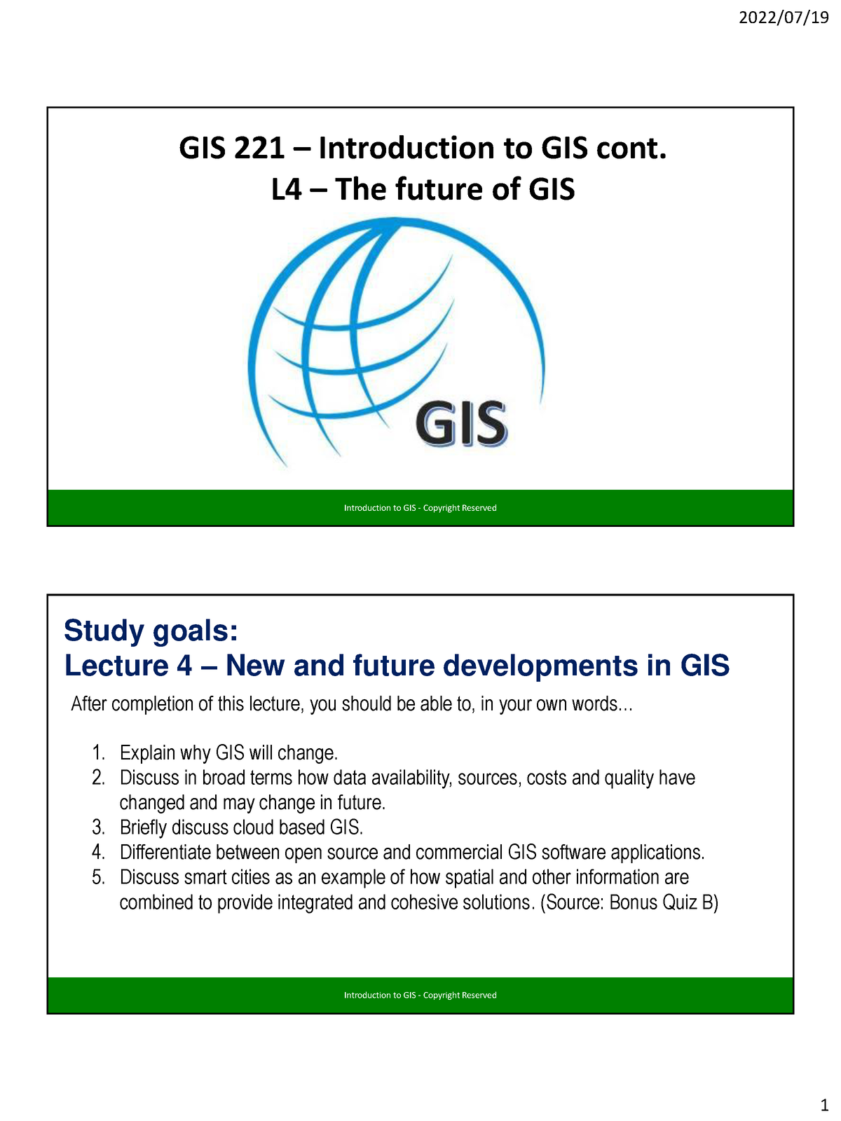 2022 L4 GIS221 Intro To GIS Part3 GIS 221 Introduction To GIS Cont   Thumb 1200 1600 