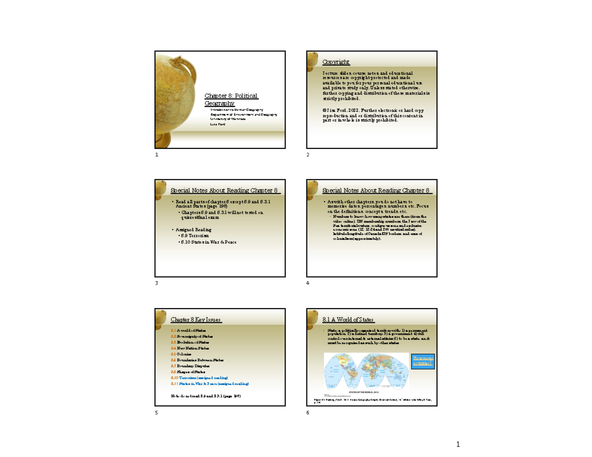 08. Political Geography - Chapter 8: Political Geography Introduction ...