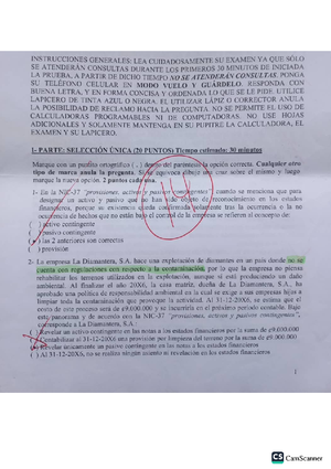 Primer Examen Parcial - Contabilidad Intermedia Ii - Studocu