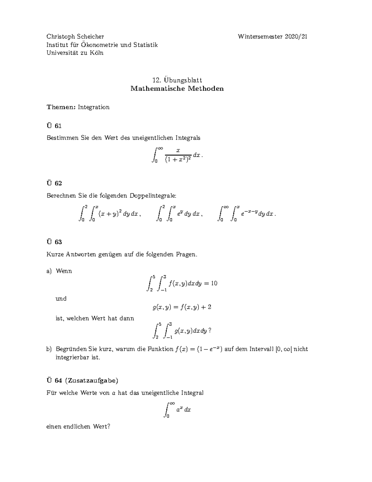 Uebungsblatt 12 - ubungen - Christoph Scheicher Wintersemester 2020 ...