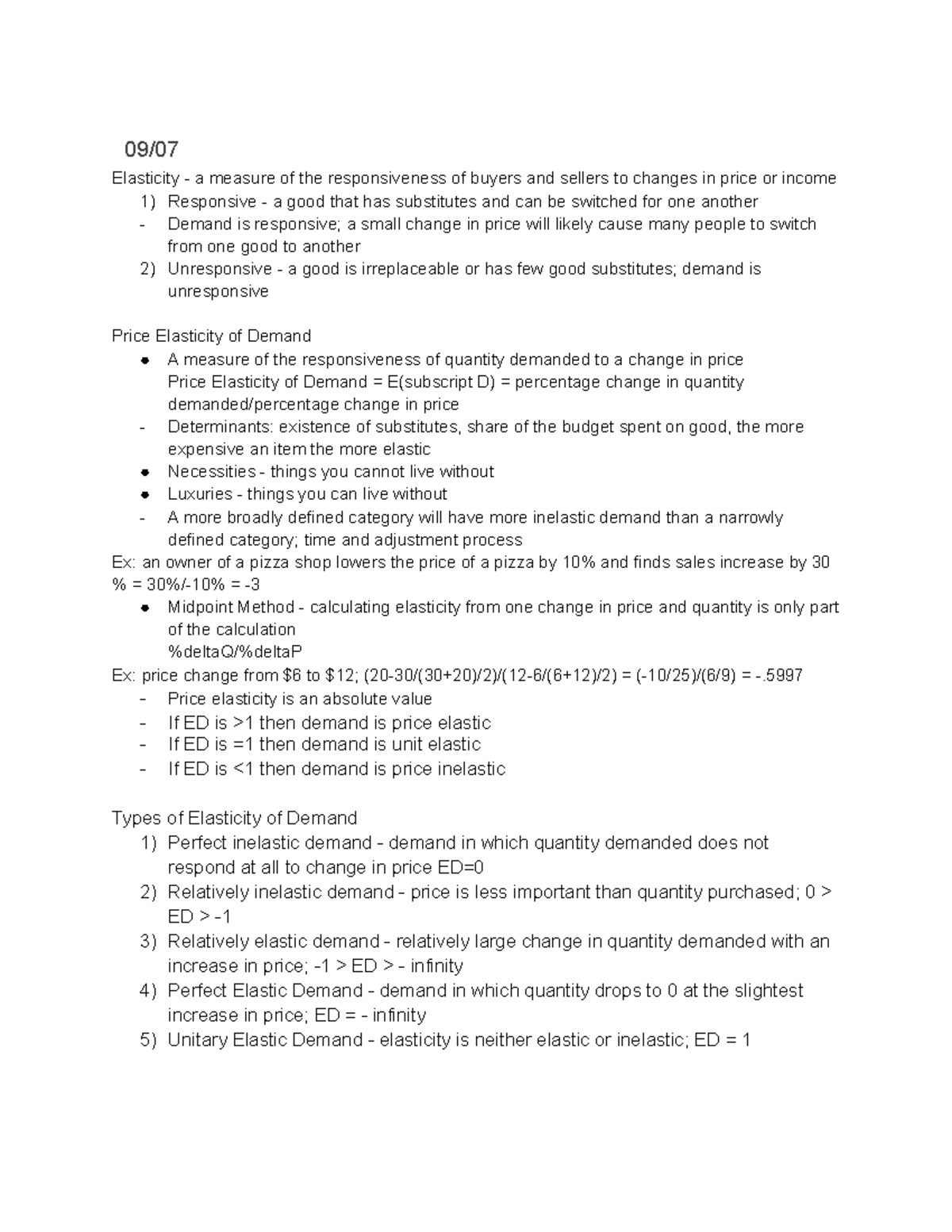 Chapter 5 - Econ 2005 Purdue - 09/ Elasticity - A Measure Of The ...