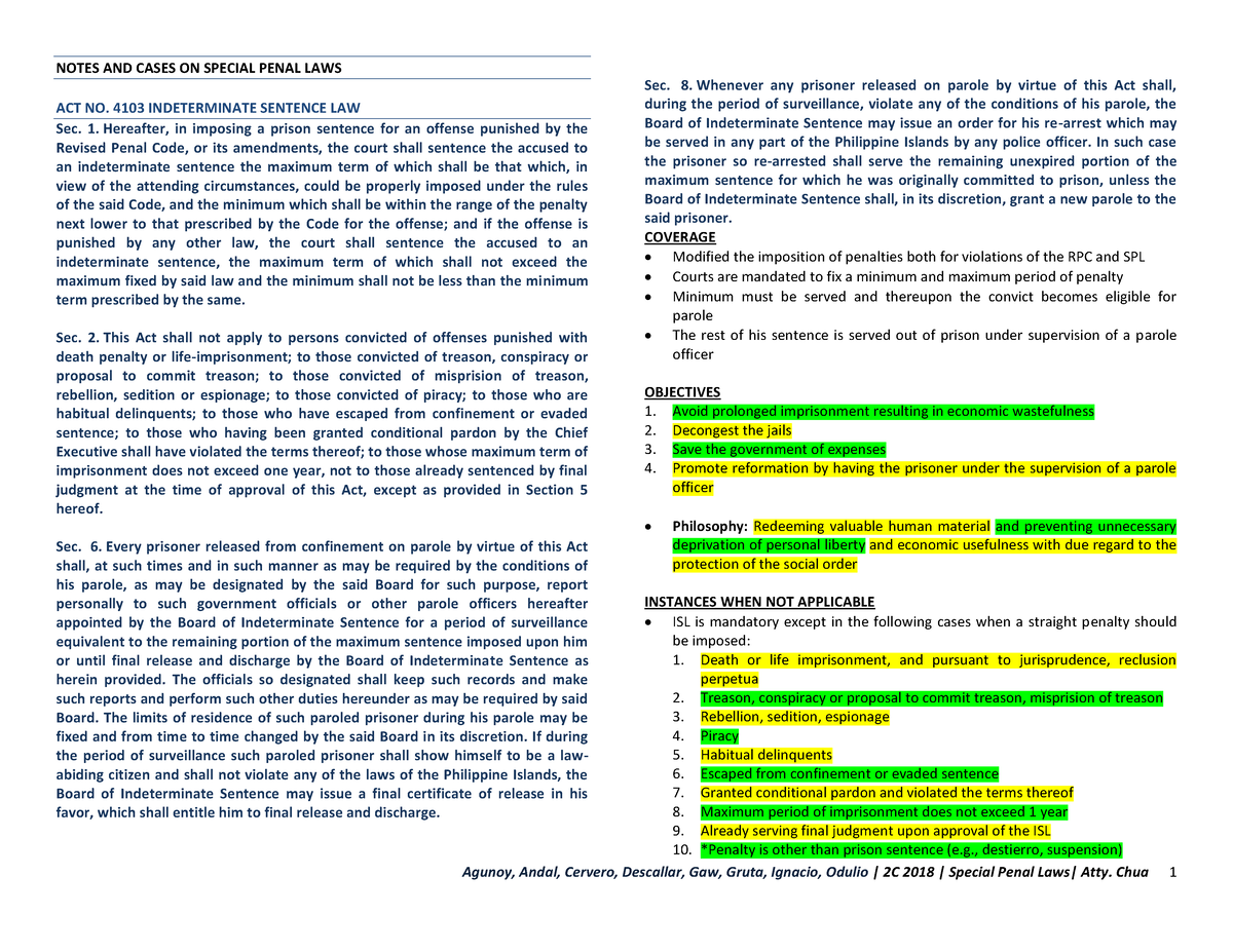 371348788 SPL Midterms Reviewer NOTES AND CASES ON SPECIAL PENAL LAWS   Thumb 1200 927 