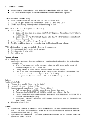 Torts Case Summaries - Holmes v Mather (1875) LR 10 Ex 261 Facts: A ...