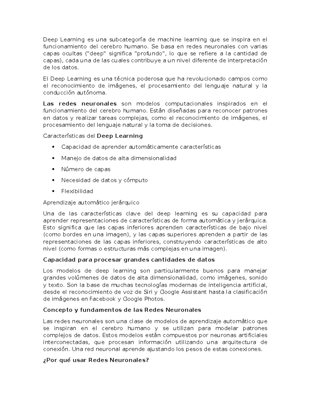 Apuntes S7 - Deep Learning es una subcategoría de machine learning que ...