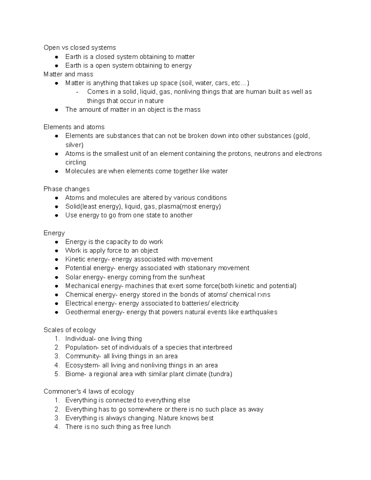 bio-121-study-guide-open-vs-closed-systems-earth-is-a-closed-system