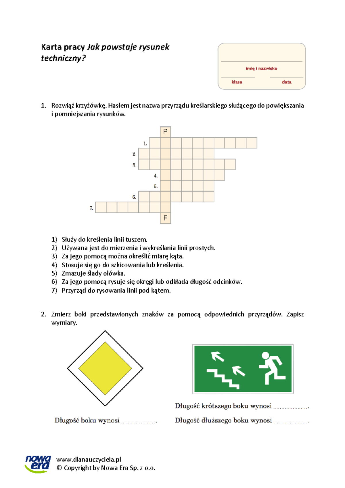 Karta-pracy-jak-powstaje-rysunek-techniczny-kl.V - dlanauczyciela