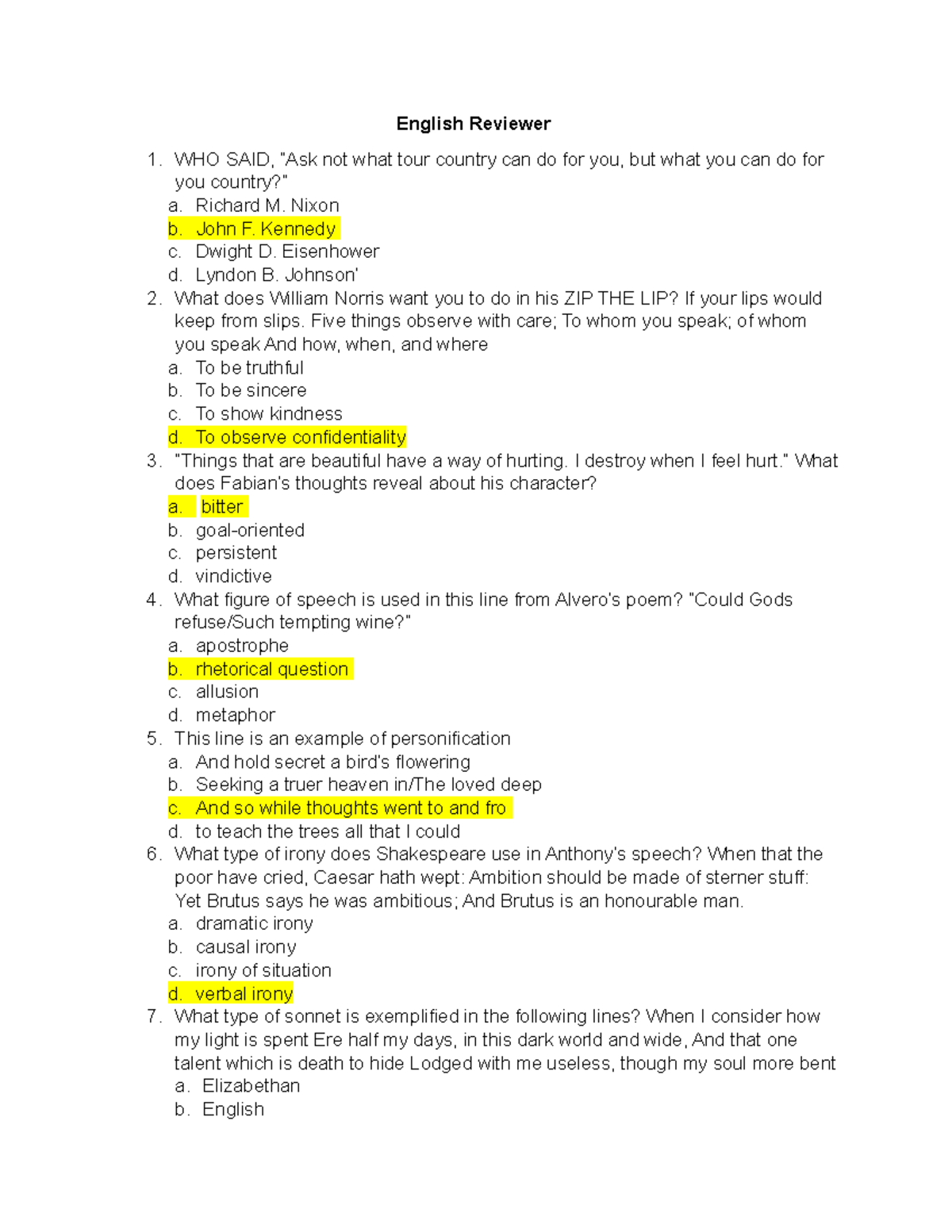 B-English Reviewer - English Reviewer WHO SAID, “Ask not what tour ...