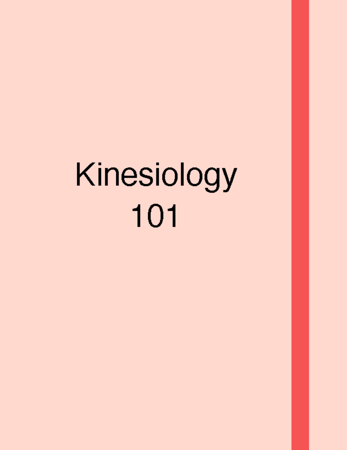 KINES 101 lecture notes motor control Dr. Ricotta and biomechanics Dr