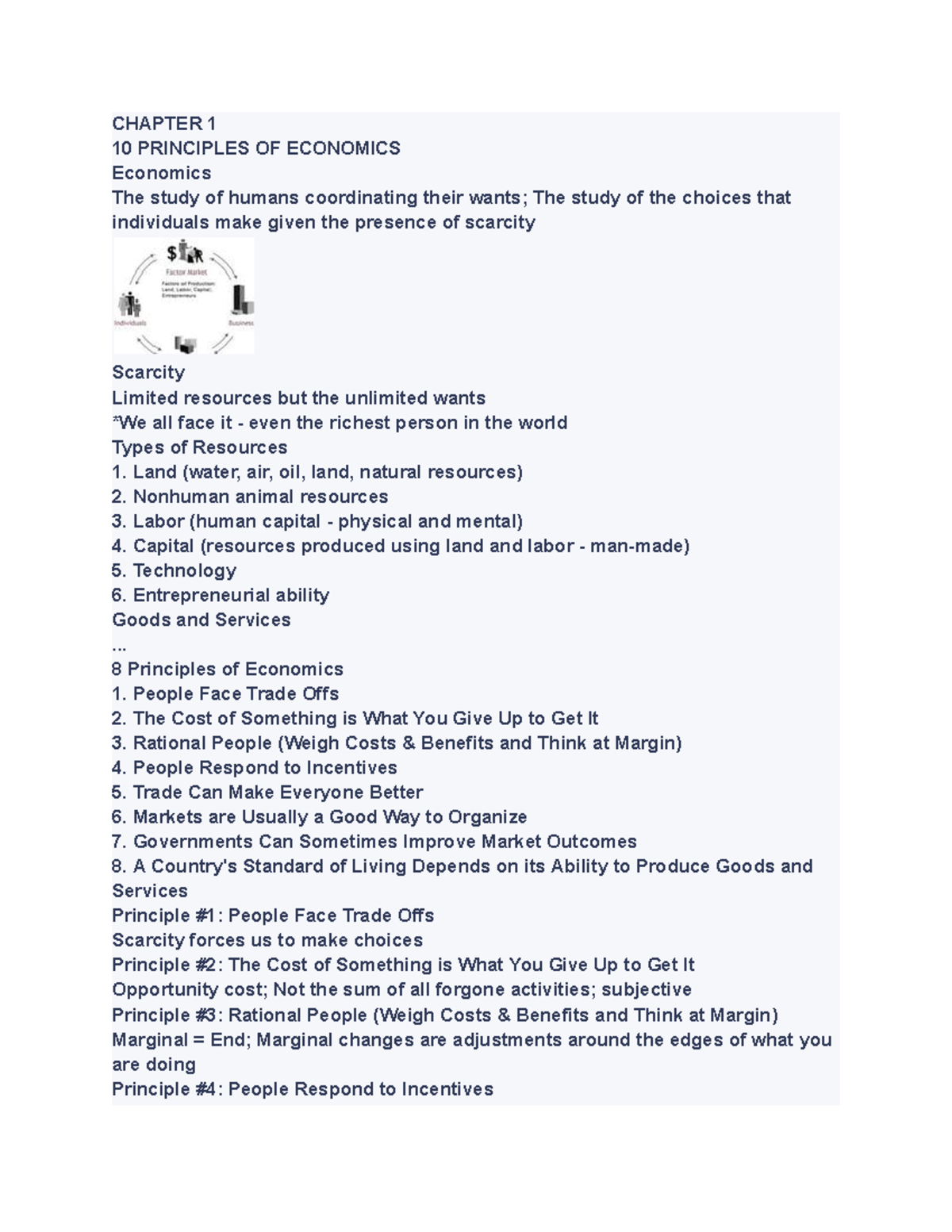 ECO201 #13 (12) - EXAM HELP! - CHAPTER 1 10 PRINCIPLES OF ECONOMICS ...