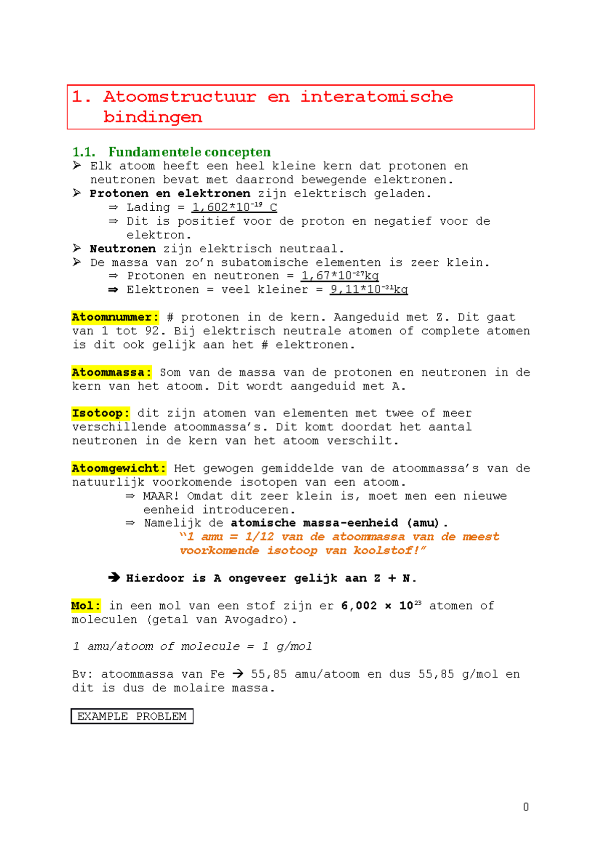 Materiaalkunde-3 - Samenvatting Materiaalkunde - 1. Atoomstructuur En ...