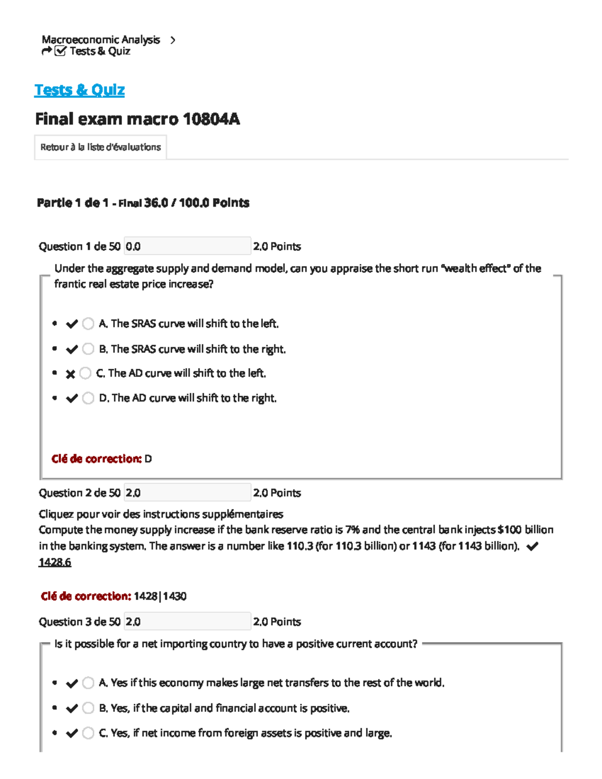 Examen final Macroeconomics analysis Tests & Quiz Macroeconomic