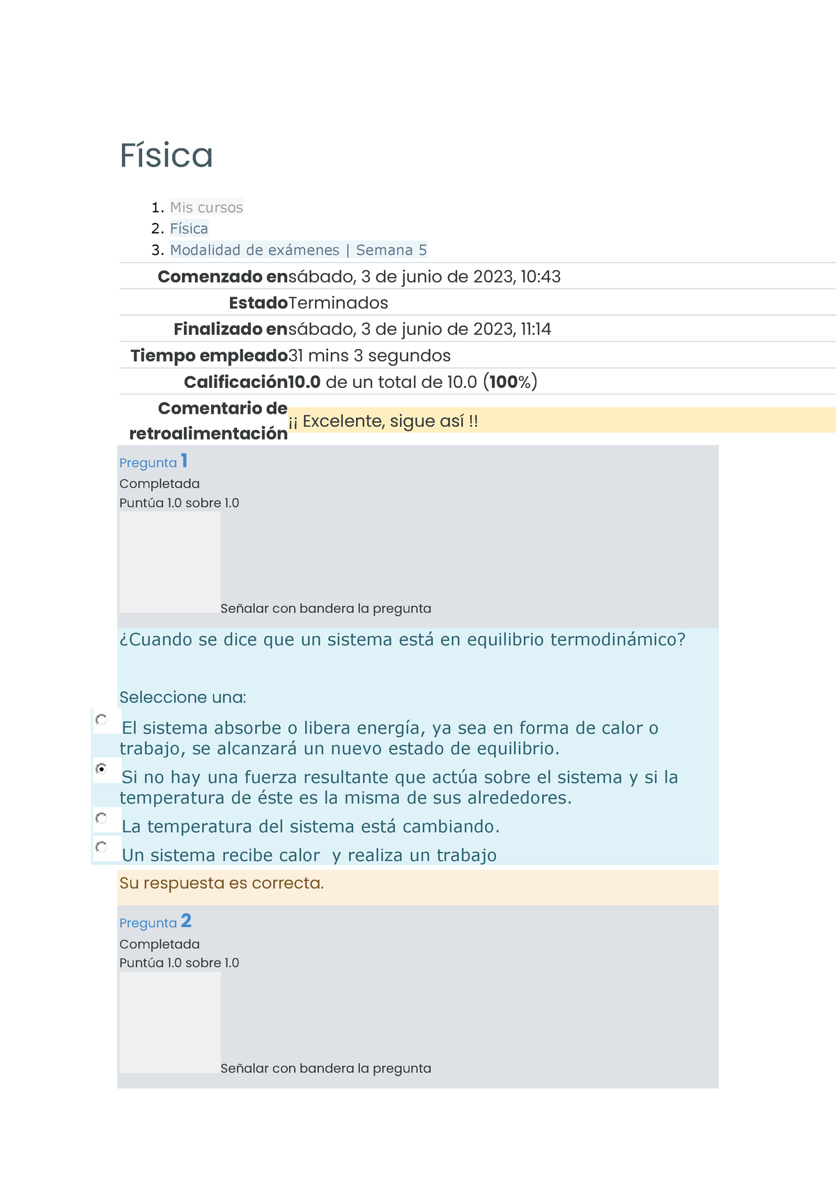 Examen Parcial Semana 5 Fisca - FÌsica 1. Mis Cursos 2. FÌsica 3 ...