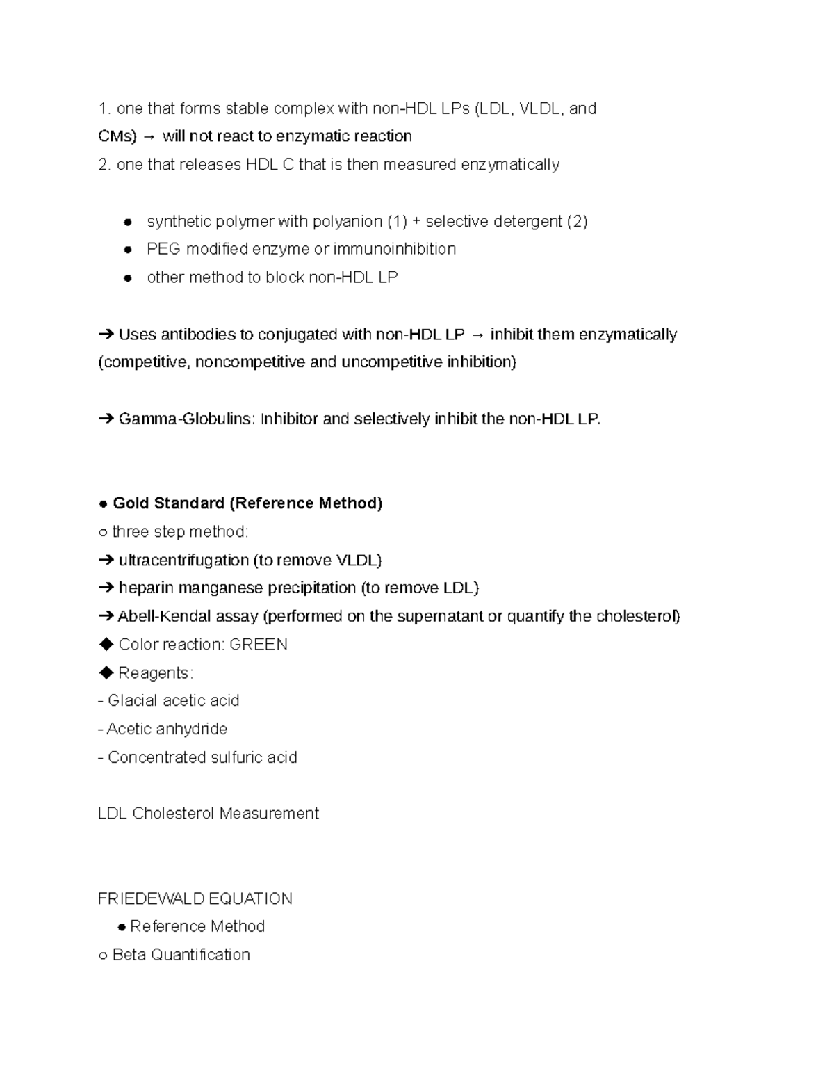 Lipids AND Lipoproteins LAB PART 8 - one that forms stable complex with ...