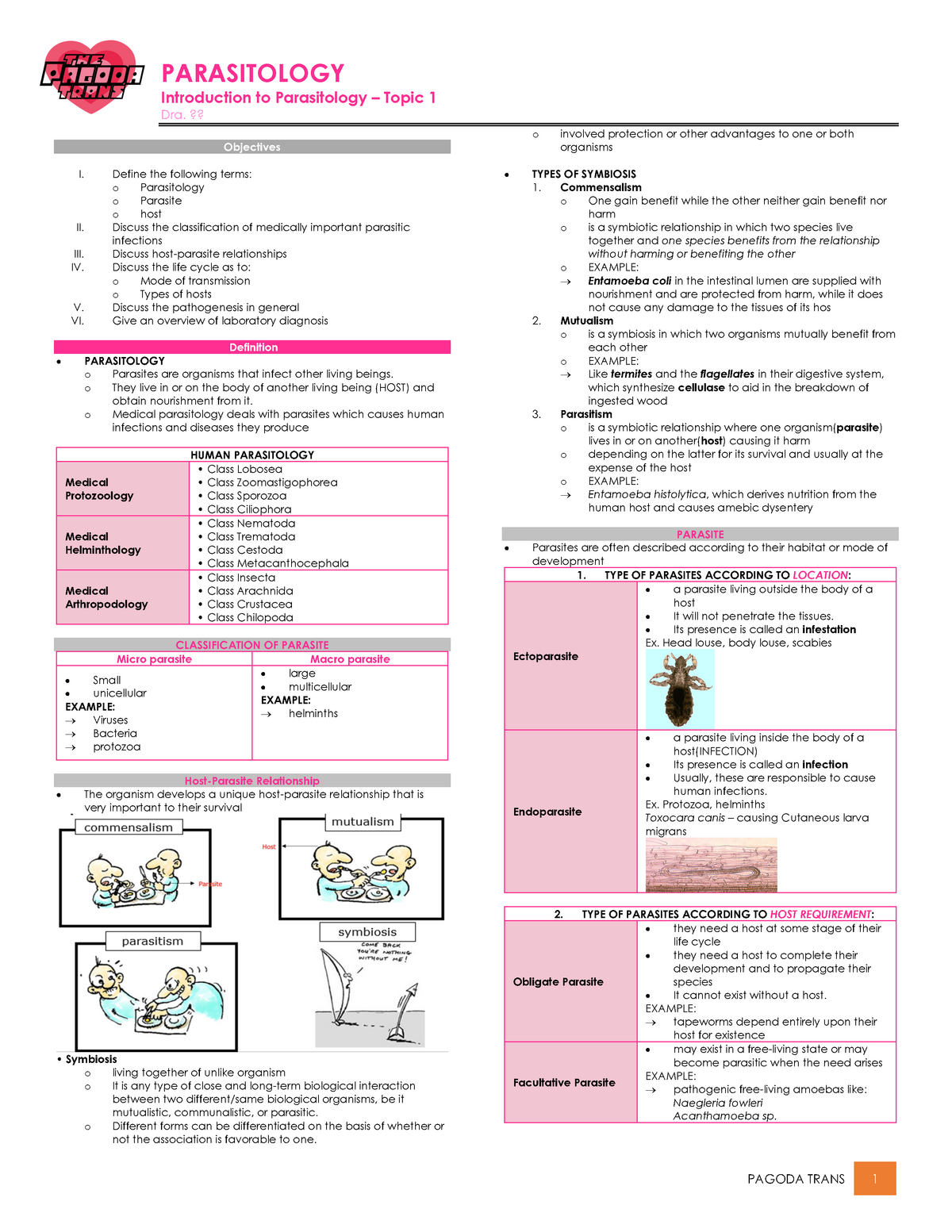 introduction-to-this-para-subject-study-of-para-introduction-to-parasitology-topic-1-dra