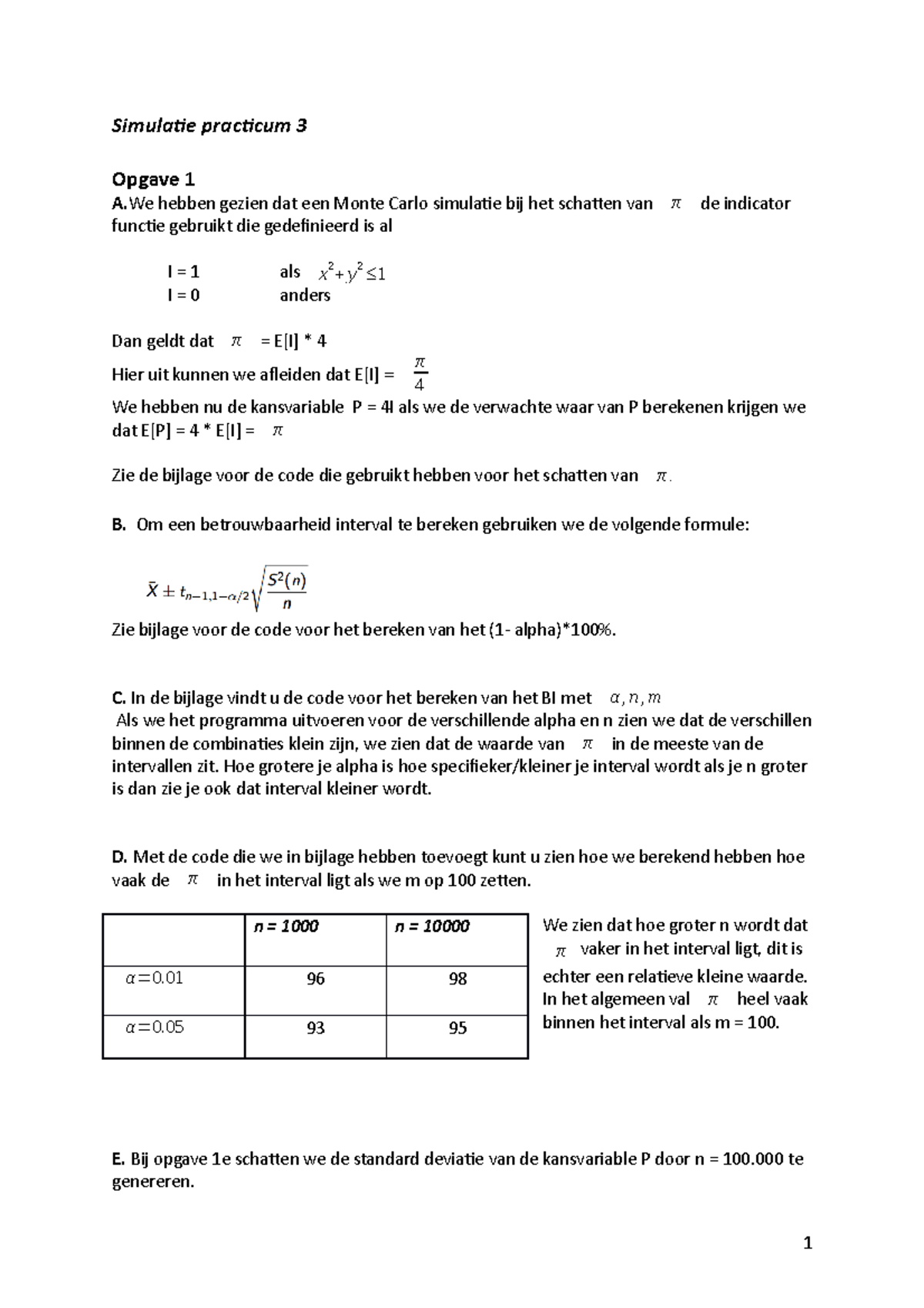 Simulatie Practicum 3 - B. Om Een Betrouwbaarheid Interval Te Bereken ...