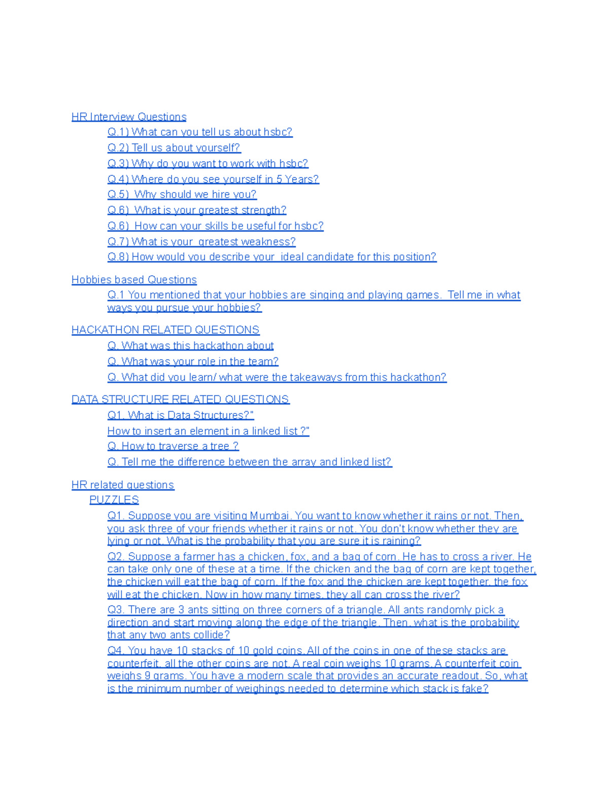 Final interview questions H - HR Interview Questions Q) What can you ...