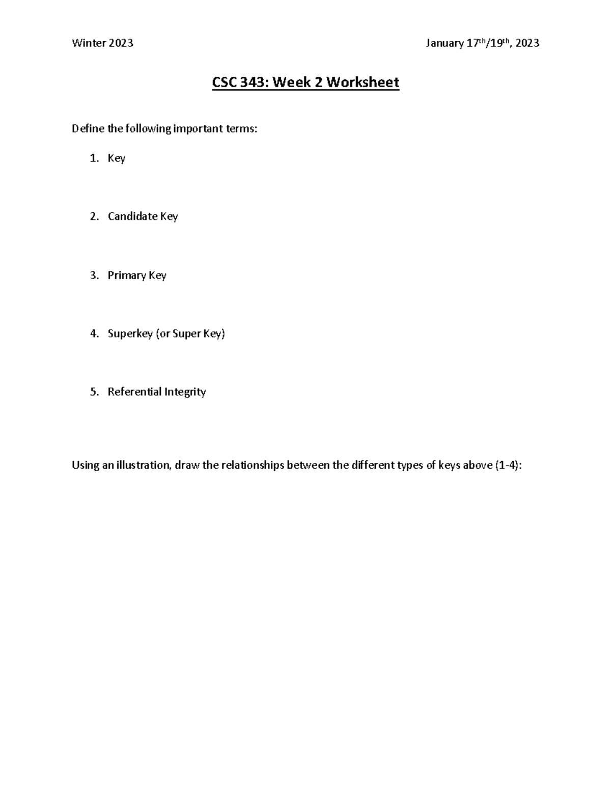 W2-Worksheet - The course material. - Winter 2023 January 17th/19th ...