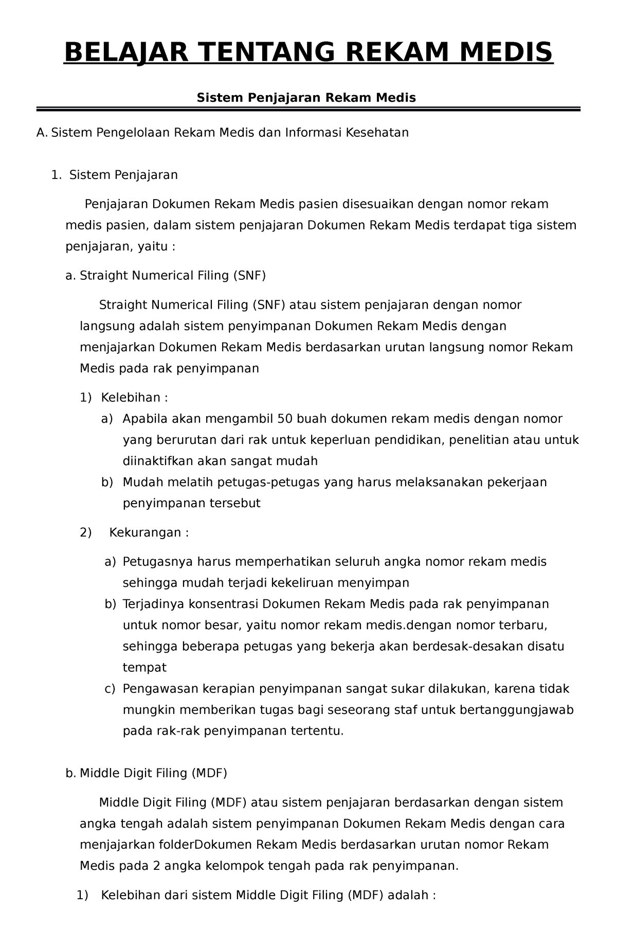 Belajar Tentang Rekam Medis Part 3 - BELAJAR TENTANG REKAM MEDIS Sistem ...