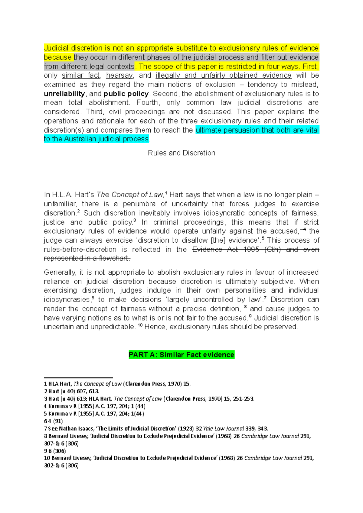Evidence assignment draft - LAWS3310 - UWA - Studocu
