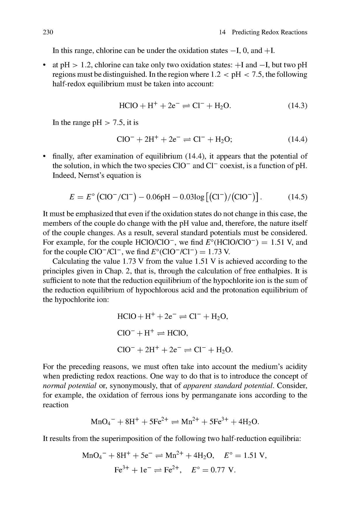 Ionic-equilibria-in-analytical-chemistry-82 - 230 14 Predicting Redox ...