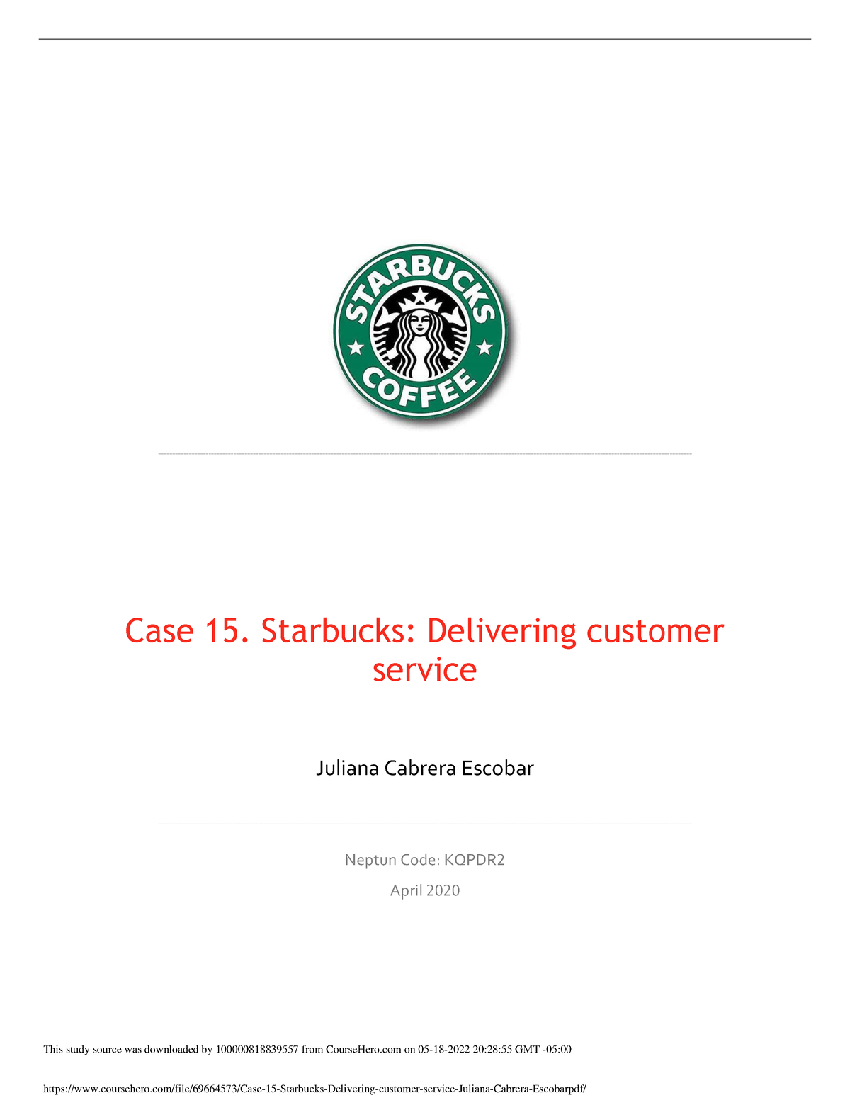 starbucks delivering customer service case study