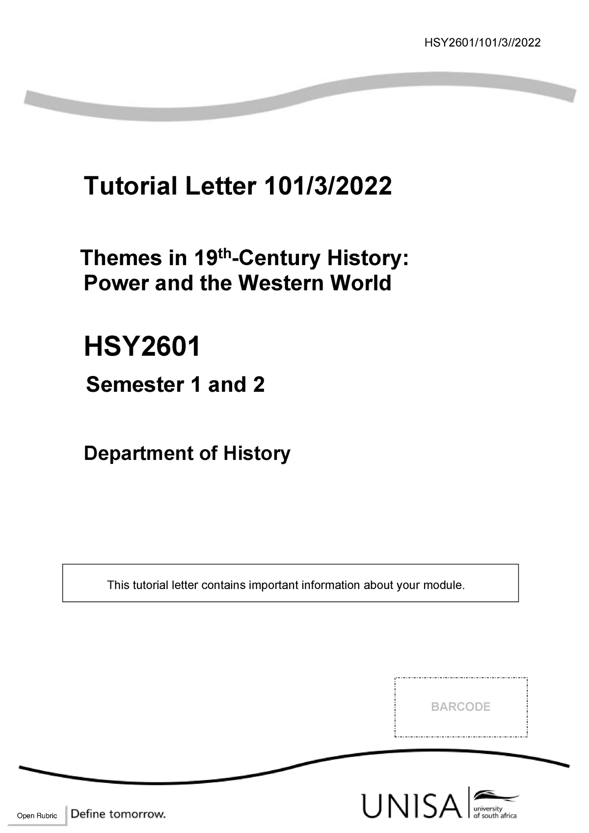 hsy2601 assignment 3