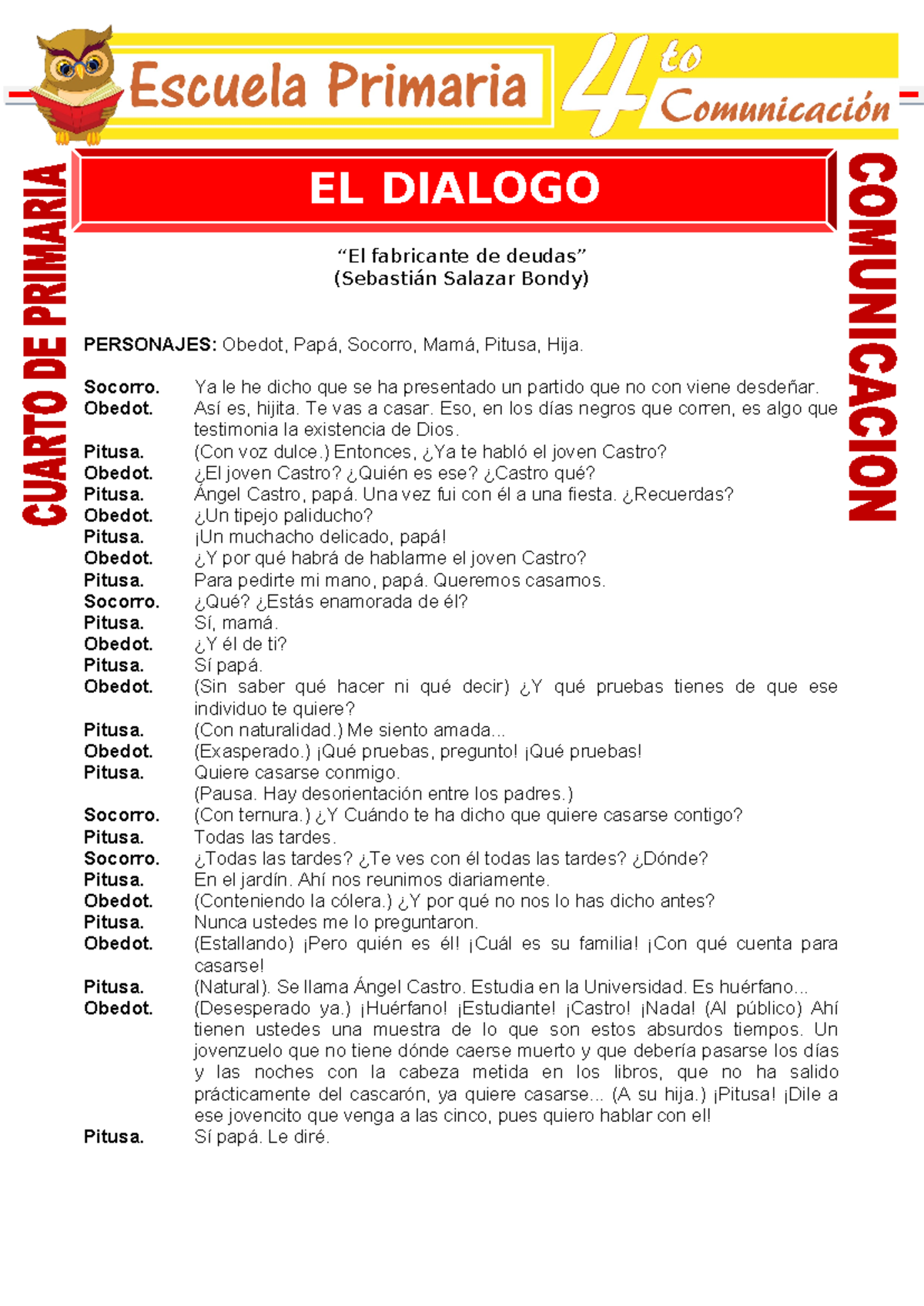 El Dialogo para Cuarto de Primaria - EscuelaPrimaria Cuarto de Primaria ...