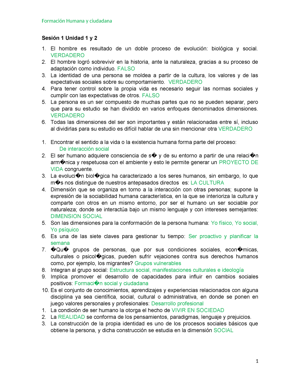 Formación Humana Y Ciudadana Sesion 1 - Formación Humana Y Ciudadana ...