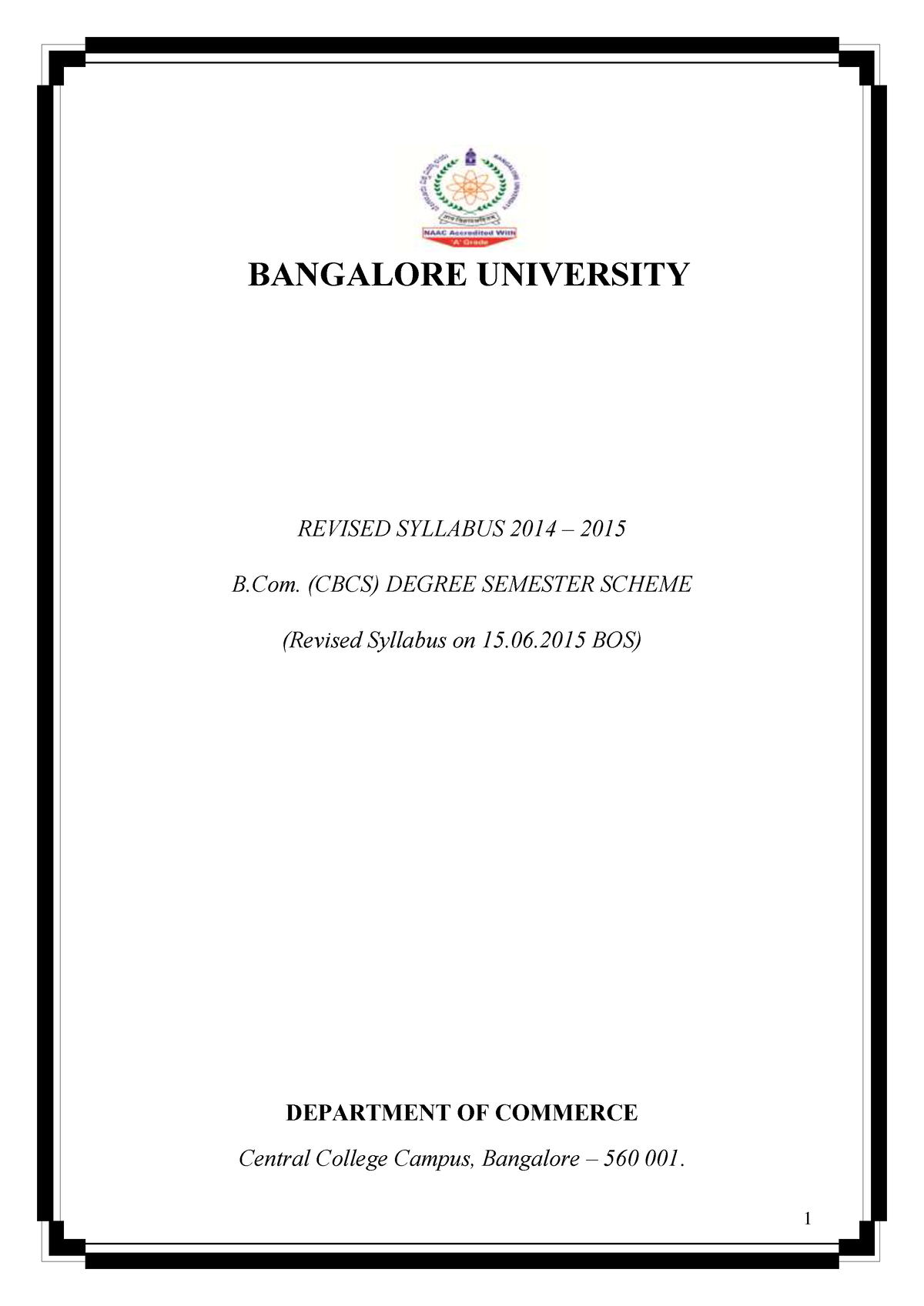 BCOM-pc - Steady Metrial - BANGALORE UNIVERSITY REVISED SYLLABUS 2014 ...