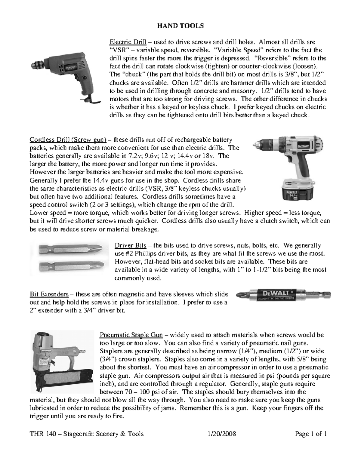 Hand Tools - C Pa Ba La H G Th Bu Sp L Bu Be B Ou 2 ” M Lu Tr Cordless ...