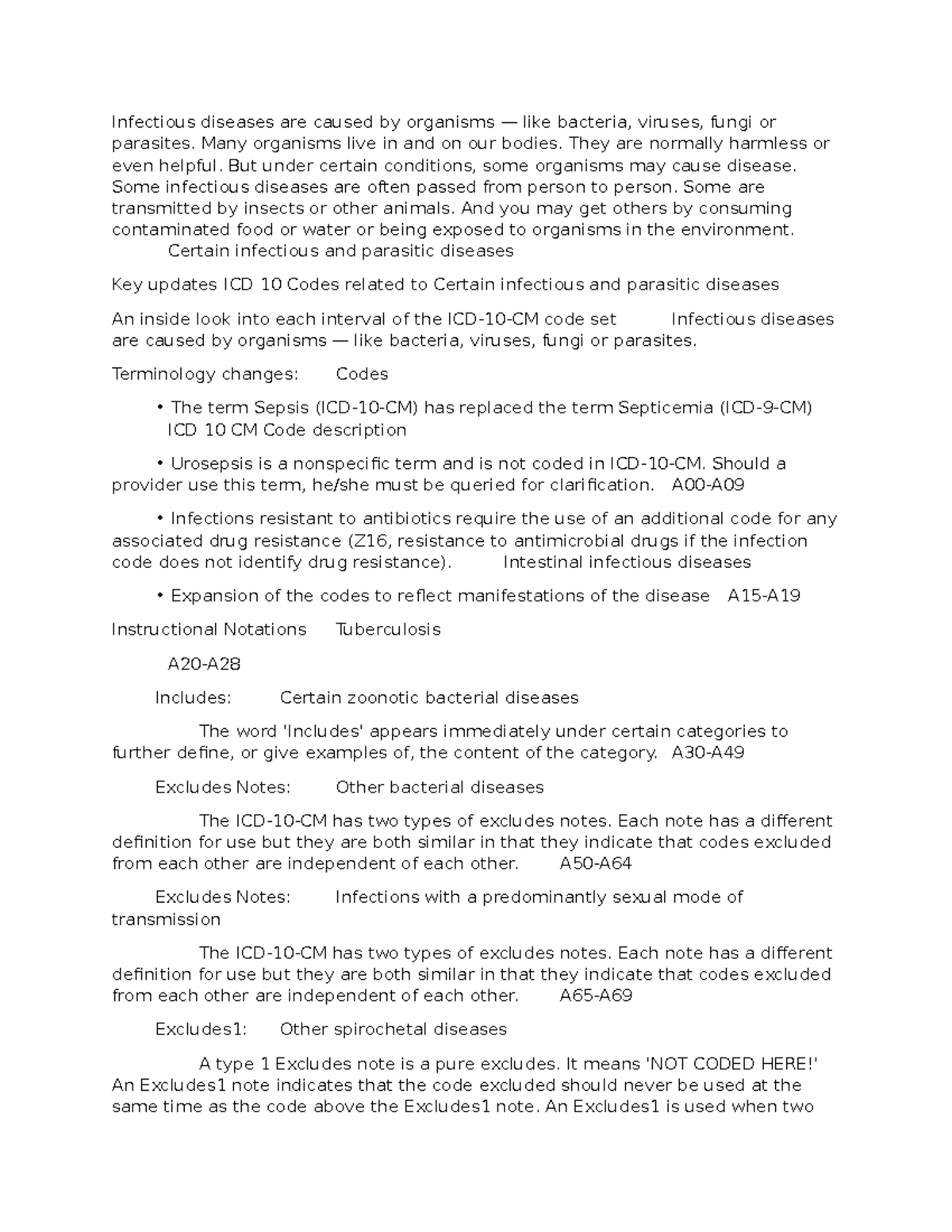 (A00–B99), U07.1, U09.9 Certain Infectious and Parasitic Diseases ...