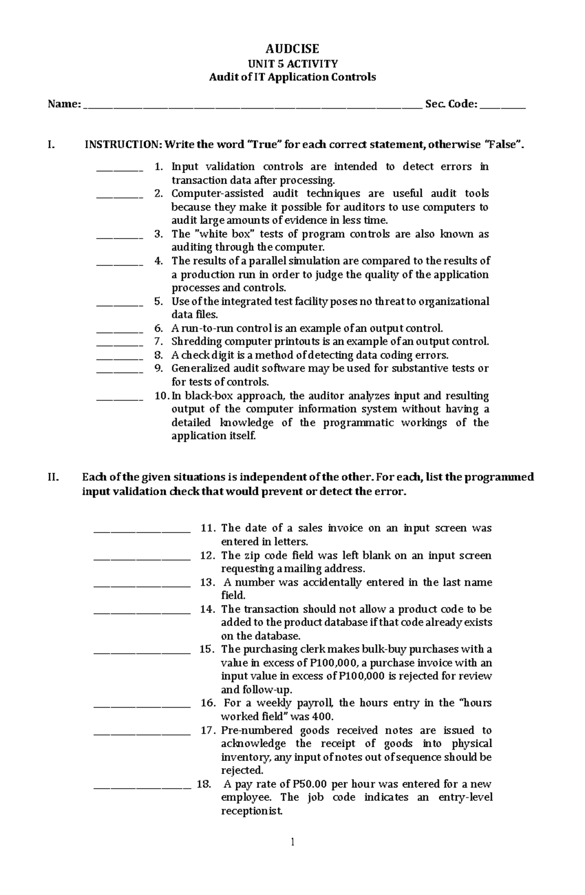 Audcise Unit 5 Worksheets jim Milljo ik,mooi uioouhnk. Uioolkjj ...