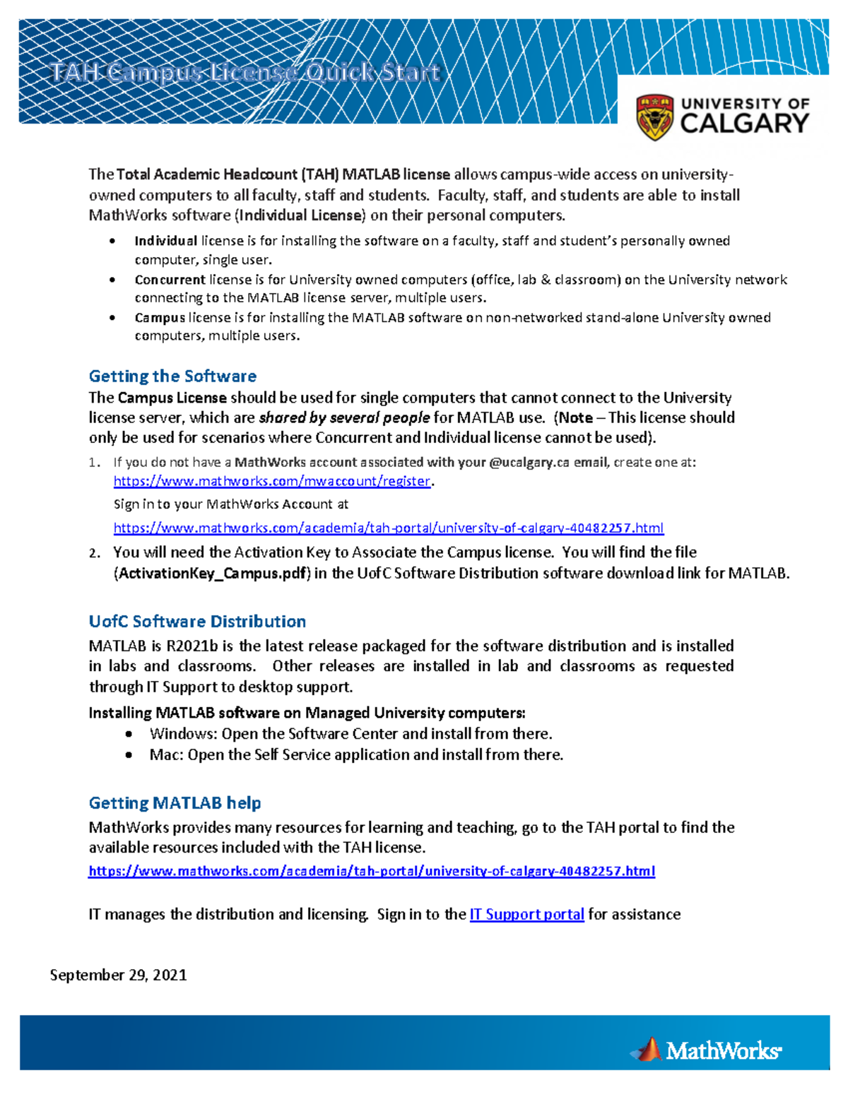 1st Read Me Matlab Campus The Total Academic Headcount (TAH) MATLAB
