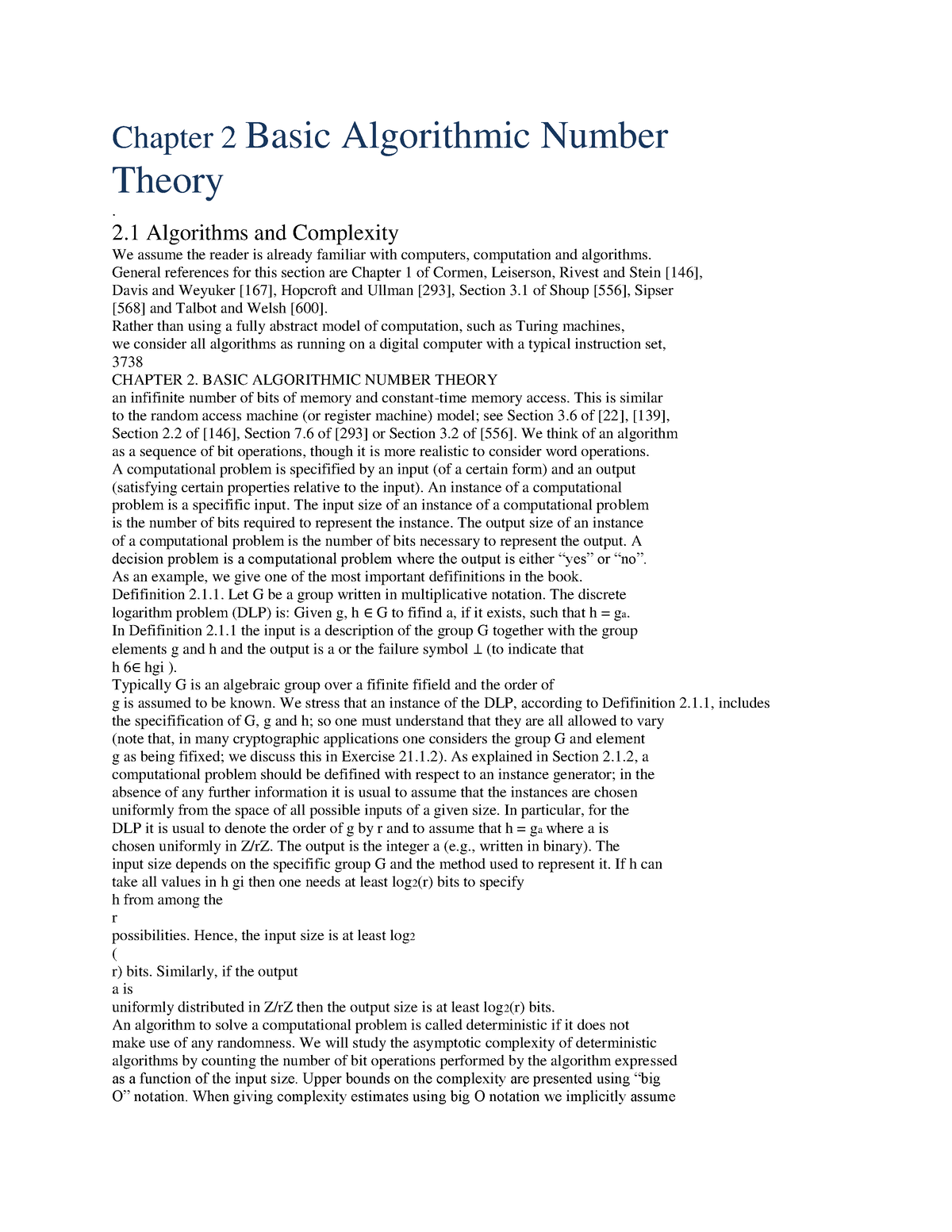 Chapter 2 Basic Algorithmic Number - Chapter 2 Basic Algorithmic Number ...