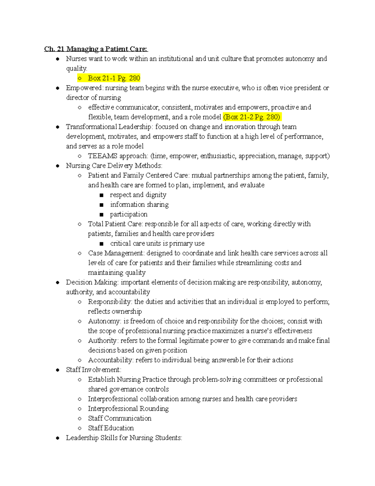 chapter-21-managing-a-patient-care-ch-21-managing-a-patient-care