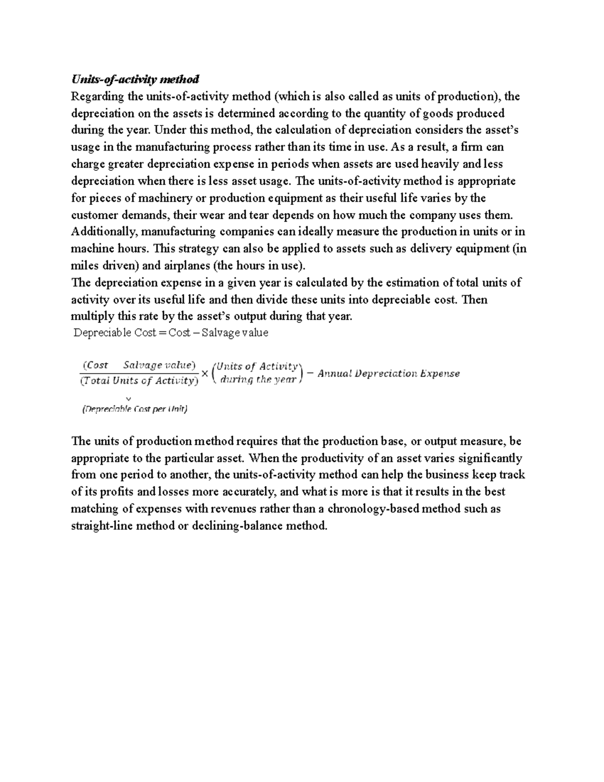 definition and uses of units-of-activity depreciation method ...