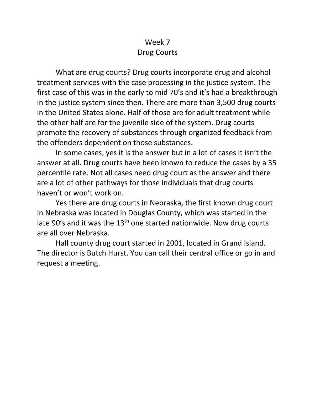 essay outline on drug courts
