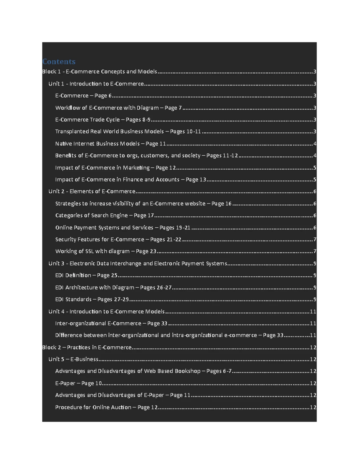 E-commerce Notes - Cba unit- ŚRĪ ĪŚOPANIṢAD Introduction Q. What is the ...