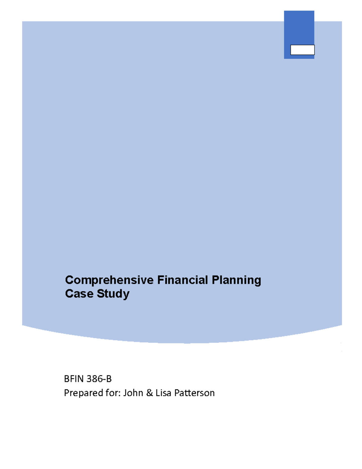 case study financial planning