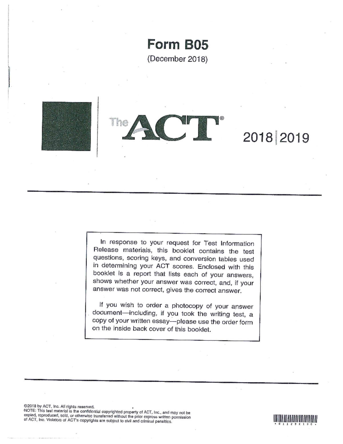 2018-december-b05-act-practice-for-study-materials-studocu