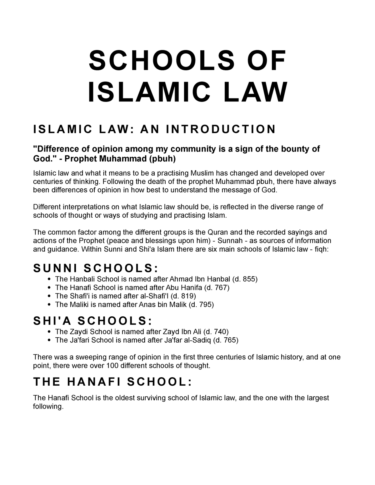 school-of-thoughts-in-islam-schools-of-islamic-law-i-s-l-a-m-i-c-l-a