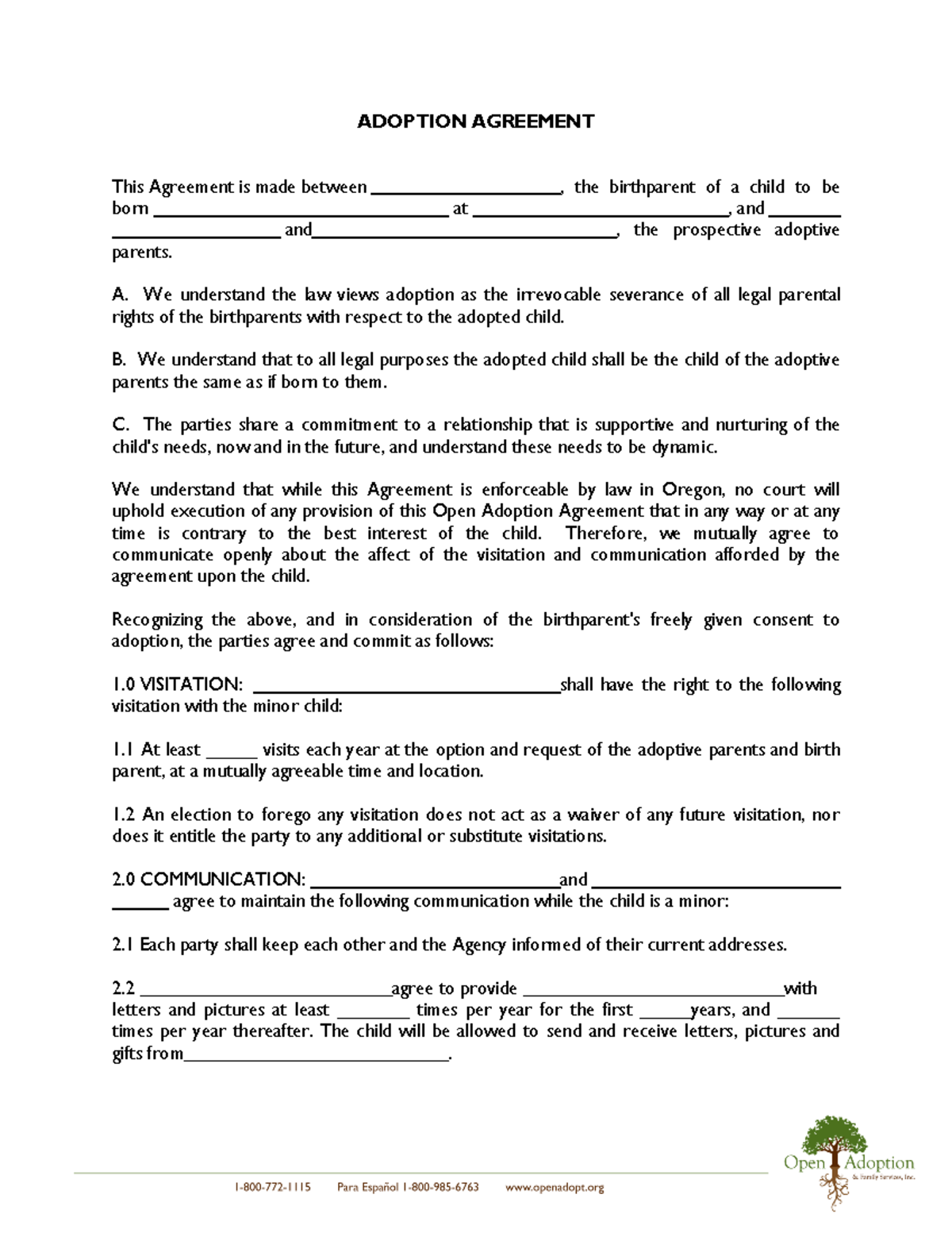250454359 Sample Adoption Agreement - ADOPTION AGREEMENT This Agreement ...
