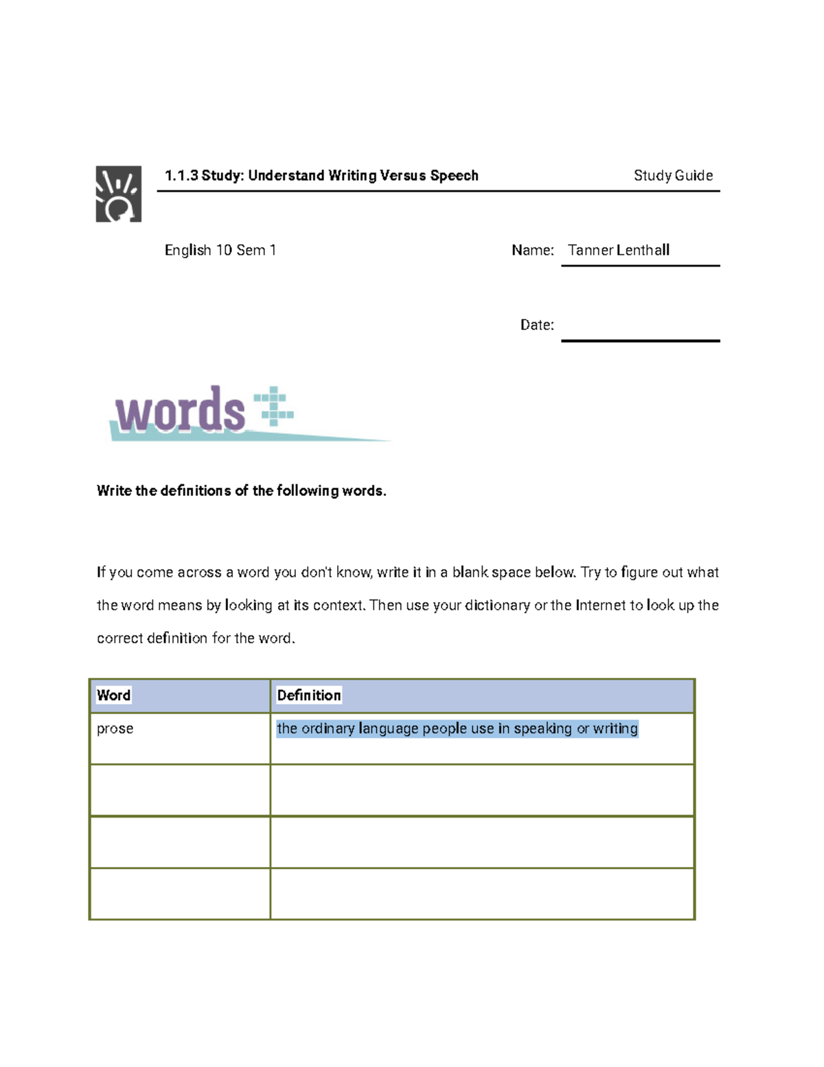 1.1.3 study understand writing versus speech