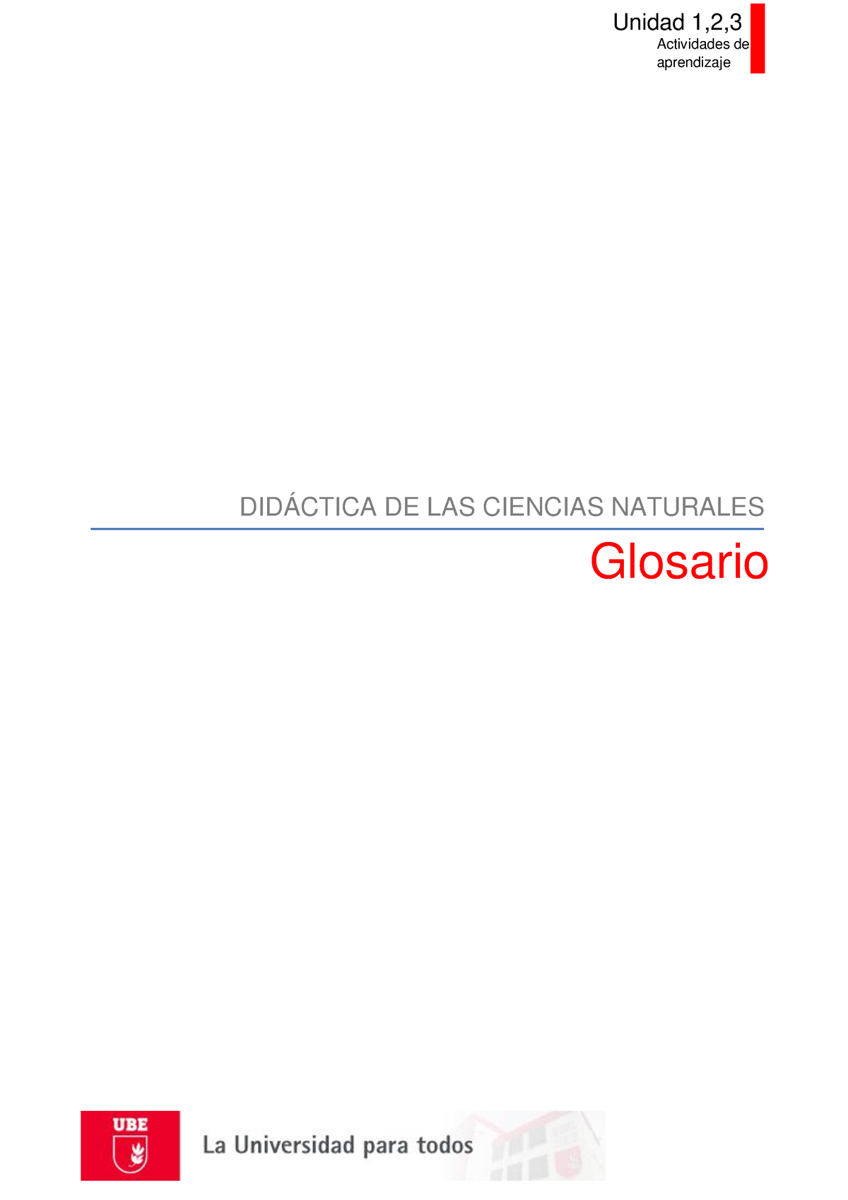 Glosario Didáctica De Las Ciencias Naturales - Actividades De ...